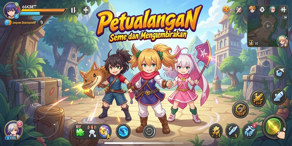 Tampilan gameplay yang mengasyikkan dalam dunia anime 66KBET.
