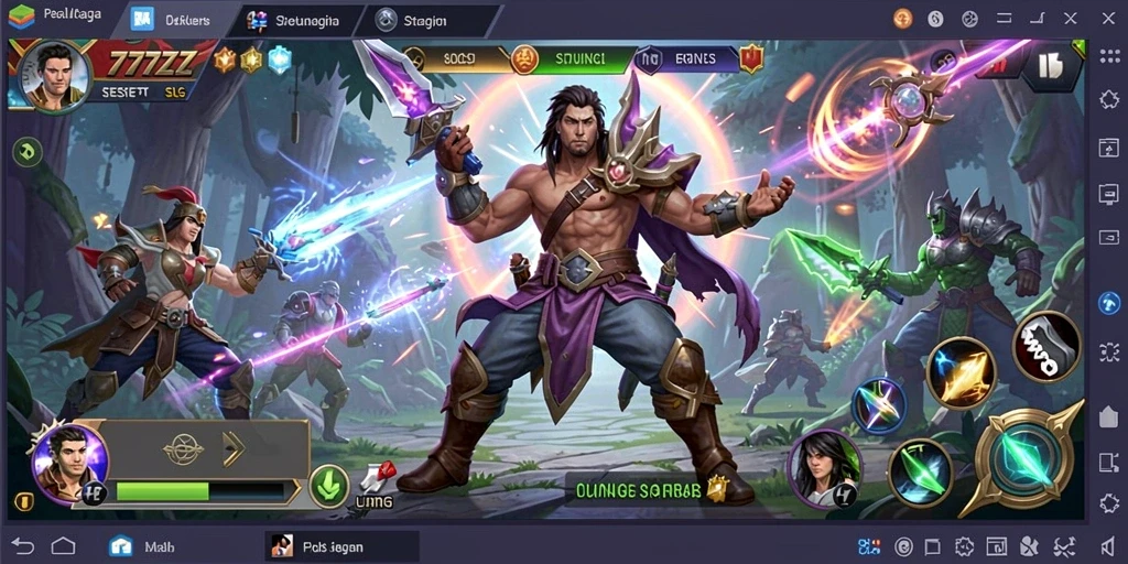 Tampilan tangkapan layar utama 777ZX menunjukkan aksi pertempuran strategis yang mendebarkan.