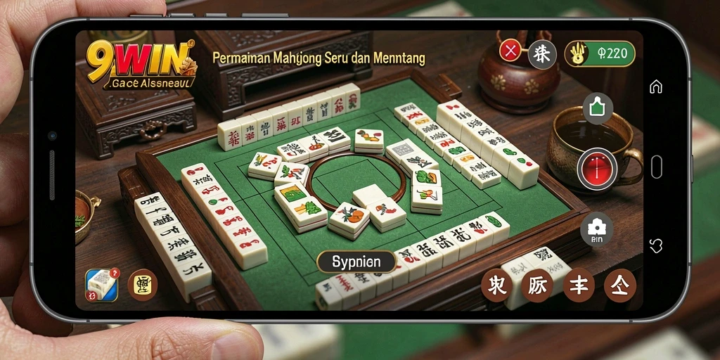 Tampilan gameplay menakjubkan dalam permainan Mahjong 9WIN.