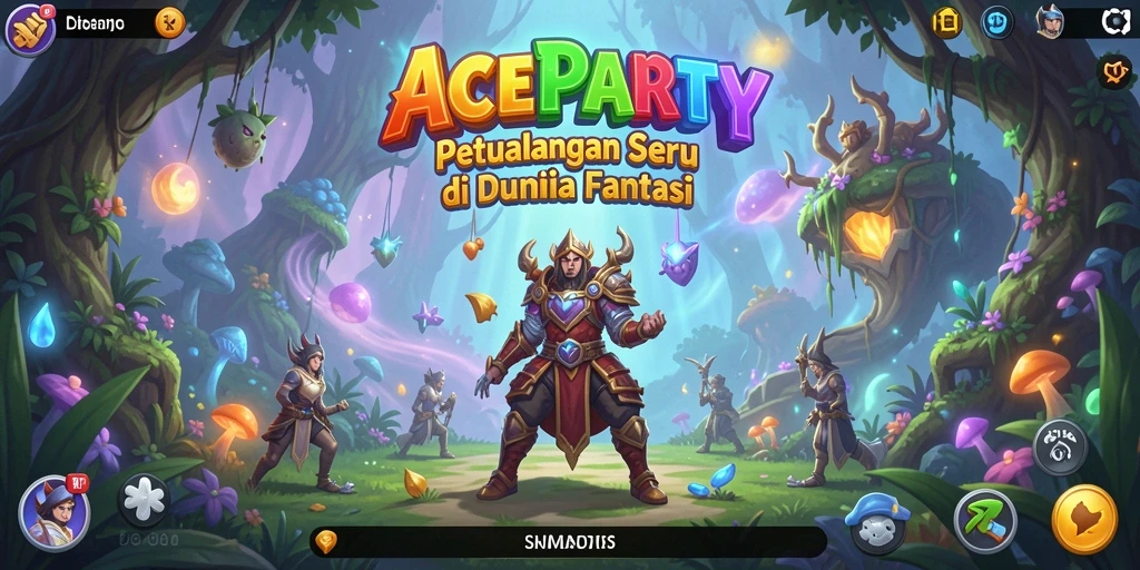 Screenshot hasil gameplay ACEPARTY yang menampilkan dunia petualangan yang menakjubkan.