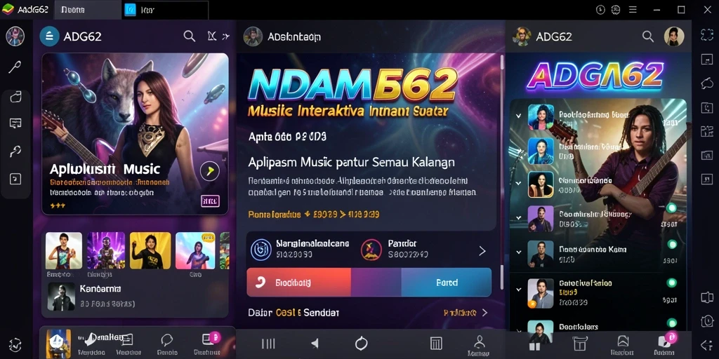 Screenshot gameplay ADG62 menampilkan pengalaman bermain musik yang interaktif.
