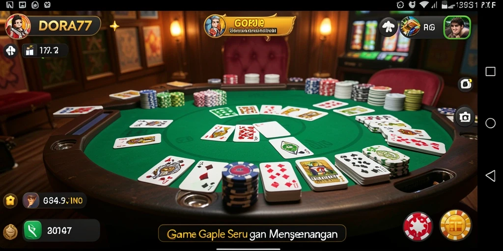 Tangkapan layar gameplay DORA77 yang menampilkan seru dan interaksi multiplayer.