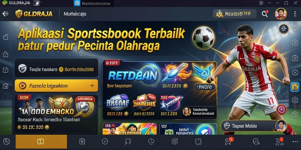 Tampilan gameplay <strong>GOLDRAJA</strong> saat melakukan taruhan olahraga secara langsung.