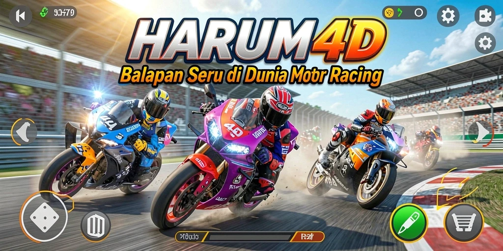 Tampilkan aksi mendebarkan dalam balapan motor di HARUM4D.