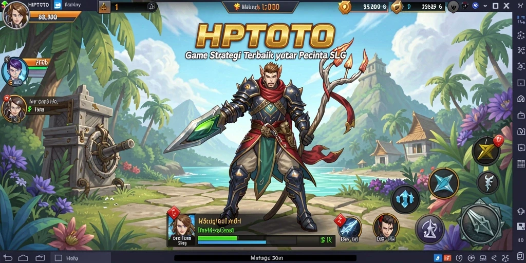 Screenshot HPTOTO menampilkan aksi strategis dalam membangun kerajaan.