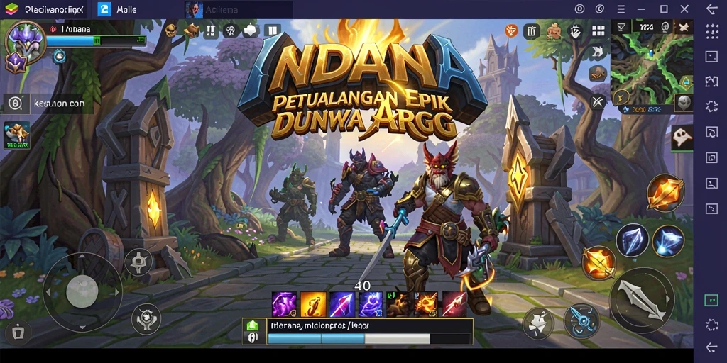 Tangkapan layar gameplay ARPG INDAAA yang menampilkan pertarungan seru.