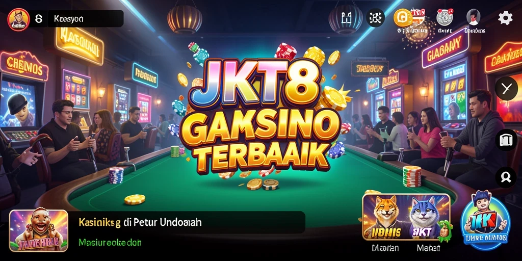 Screenshot gameplay JKT8 yang menampilkan keseruan permainan Kasino.