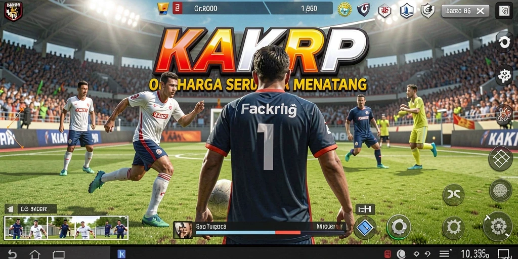 Screenshot utama KAKRP menampilkan aksi olahraga yang intens dan seru.