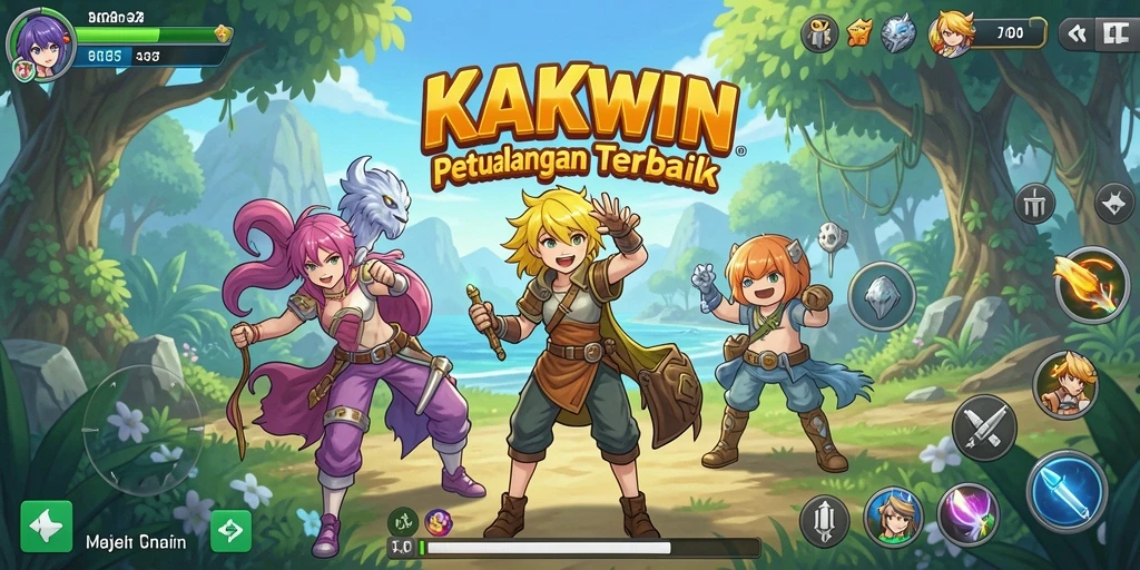 Screenshot KAKWIN menunjukkan aksi seru dalam gameplay Anime.