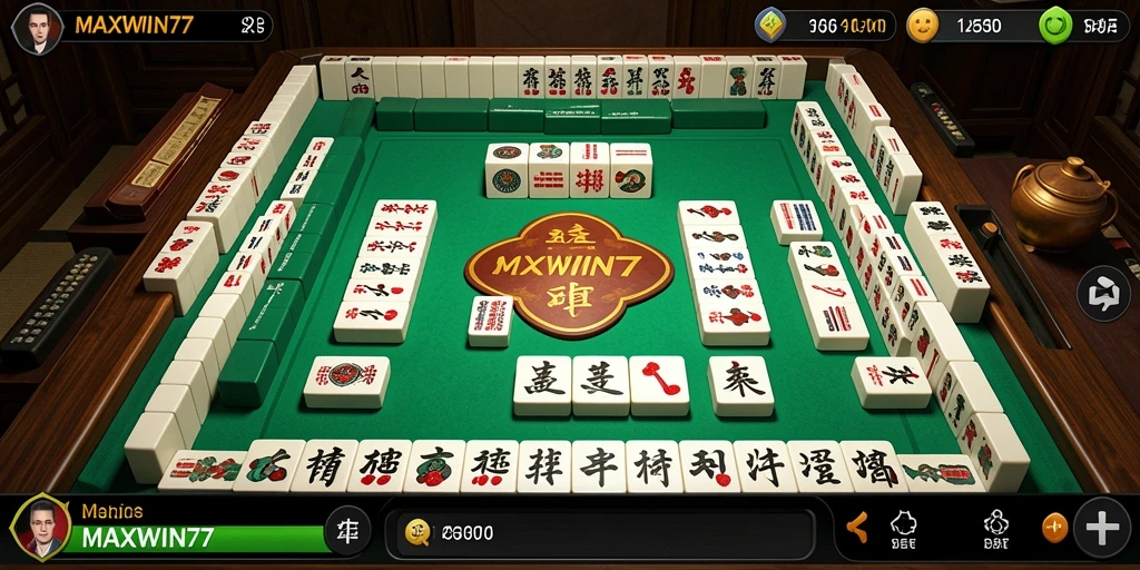 Tampilan seru gameplay Mahjong di MAXWIN77.