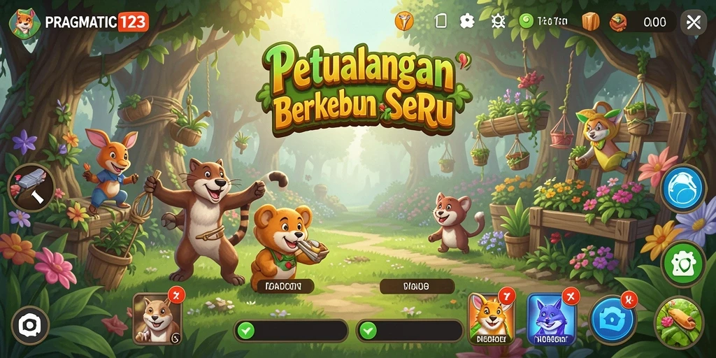 Tampilan gameplay berkebun menarik dan interaktif di PRAGMATIC123.