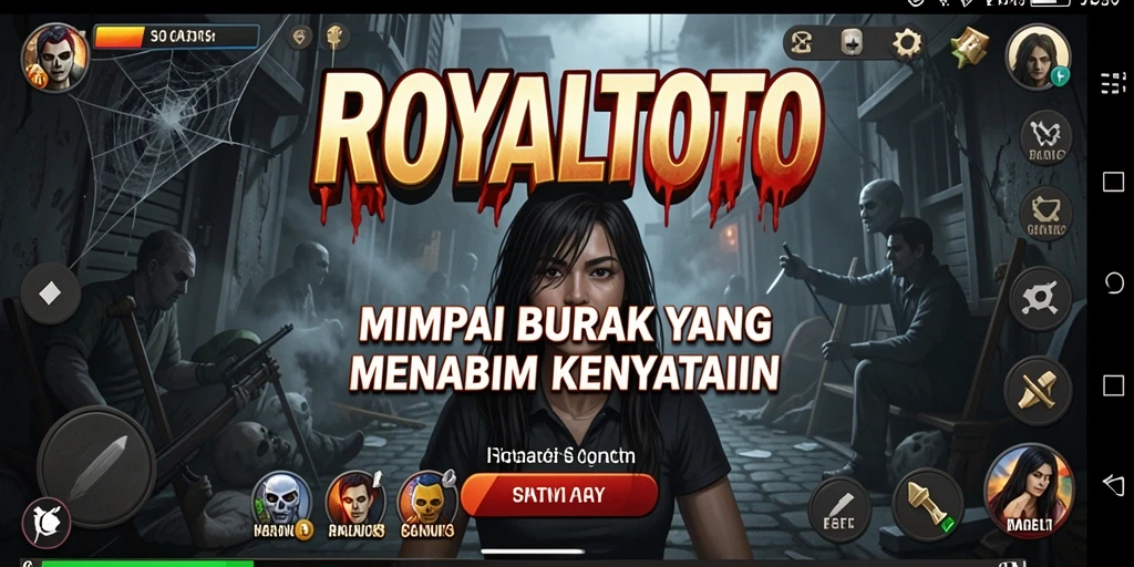 Tampilan gameplay menakutkan dari ROYALTOTO di kegelapan.