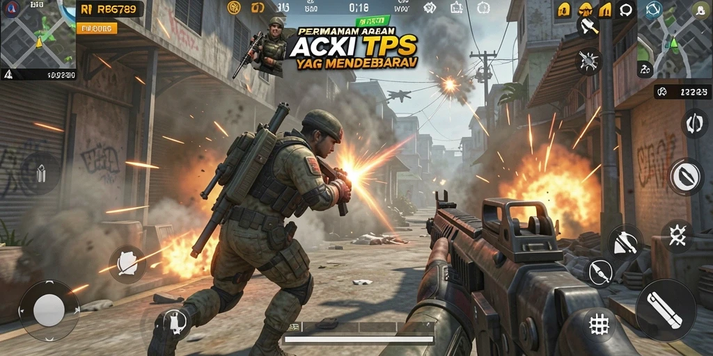 Screenshot gameplay RP6789 yang menampilkan aksi mendebarkan dalam TPS.