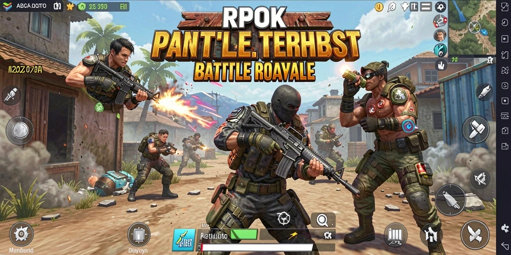 Tangkapan layar RPOK menampilkan aksi seru dalam mode Battle Royale.