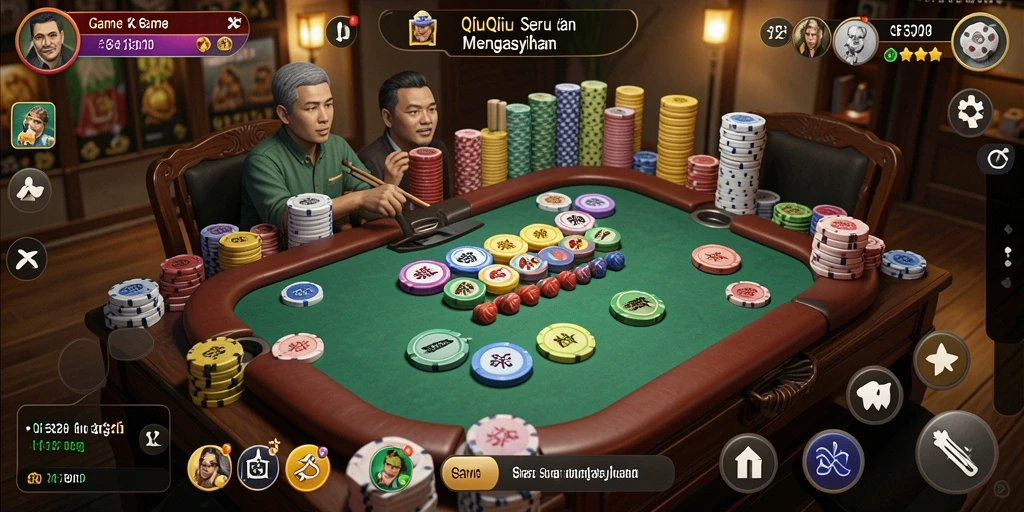 Screenshot gameplay SE328 menampilkan aksi QiuQiu yang seru.