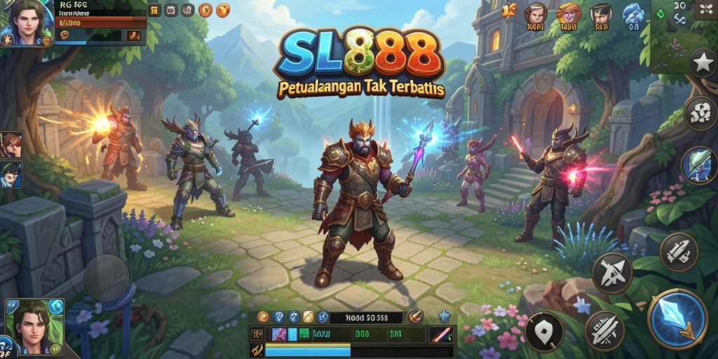 Tampilan gameplay RPG yang mendalam dan menawan di SL888.