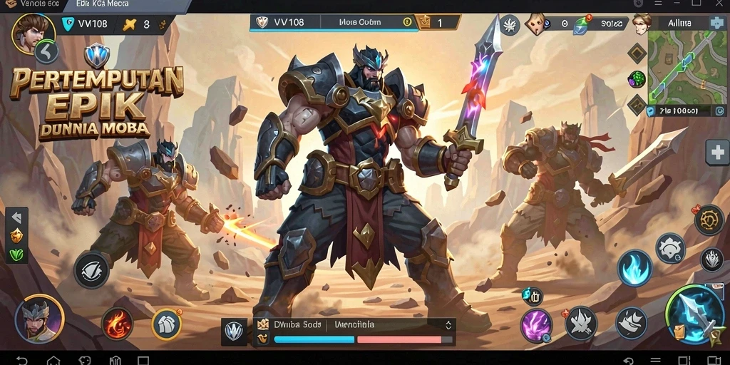 Tangkapan layar gameplay seru dan strategis dari VW108.