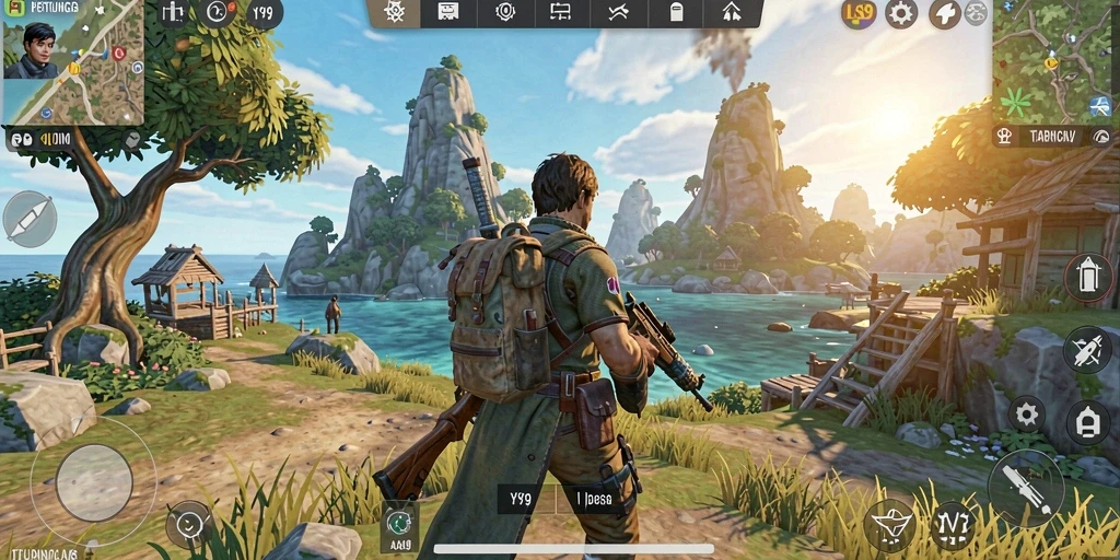 Tampilan gameplay Y89 yang menakjubkan di dunia yang terbuka.