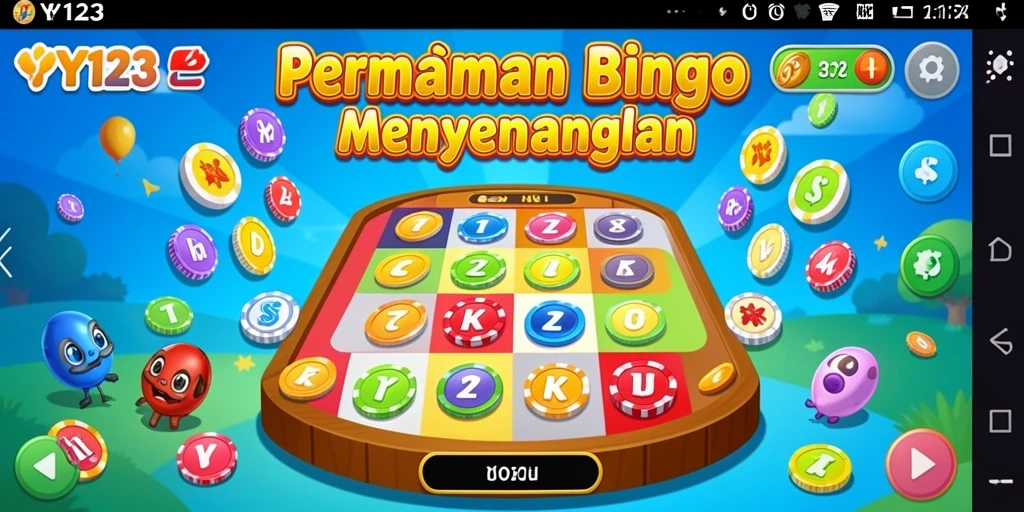 Tampilan gameplay YY123 yang seru dengan suasana Bingo yang menyenangkan.