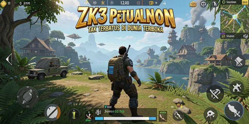 Gameplay seru di dunia terbuka ZK3 yang penuh petualangan.