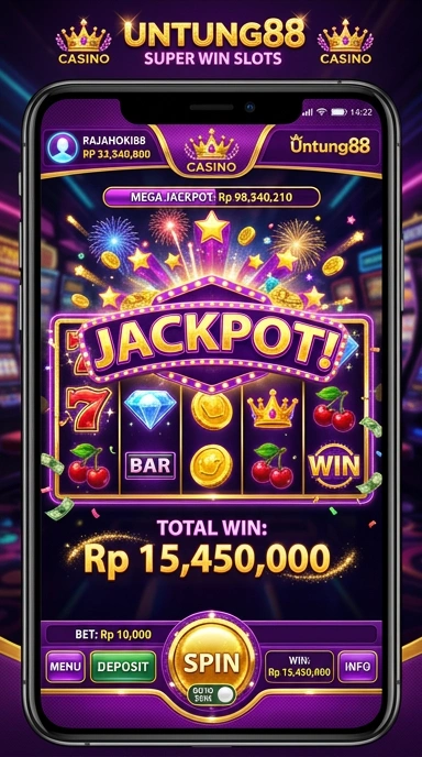 Tampilan utama aplikasi untung88 yang menarik dan mudah dinavigasi.