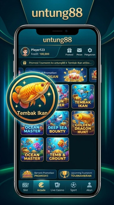 Screenshot aplikasi untung88 menampilkan katalog lengkap dengan berbagai kategori.